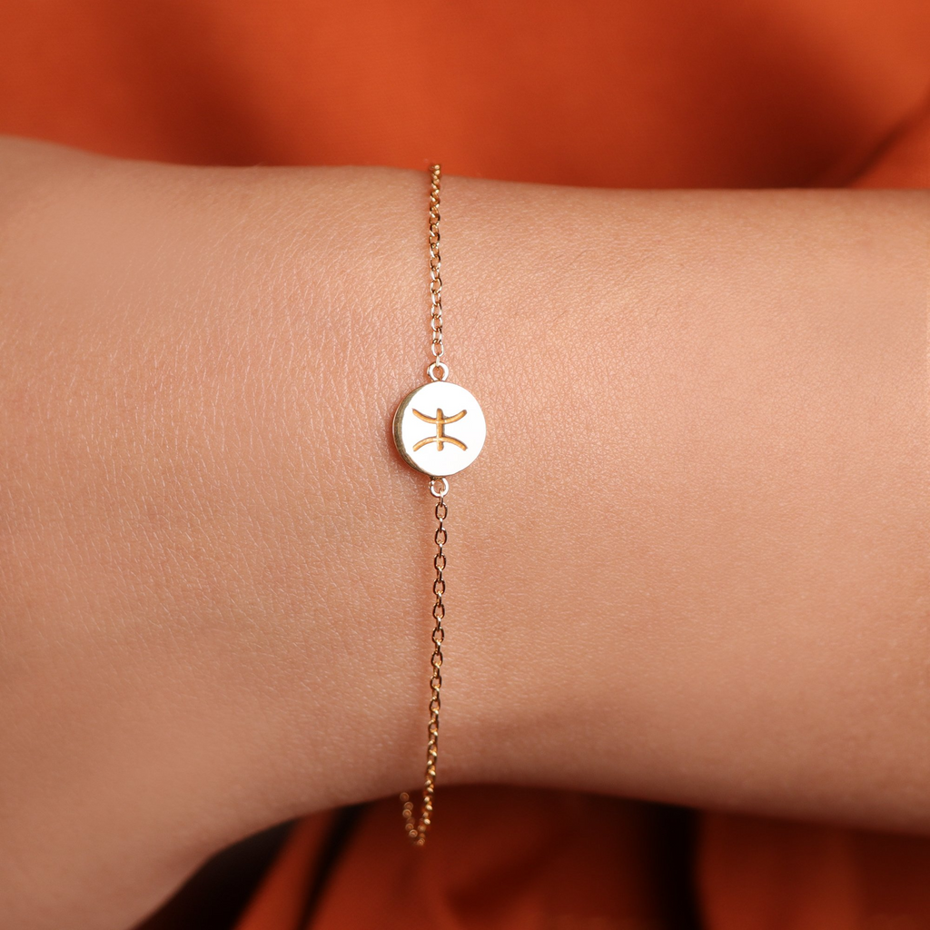 Zodiac Bracelet,Hancrafted in 925 Sterling Silver