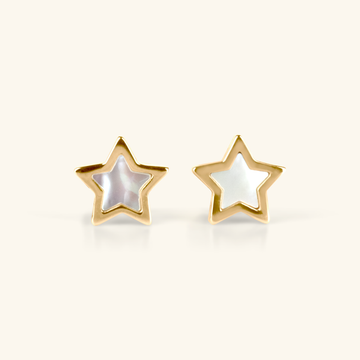Star Mother of Pearl Studs
