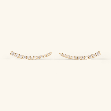 Pavé Diamond Climbers, Handcrafted in 14k solid gold and set with pavé diamonds