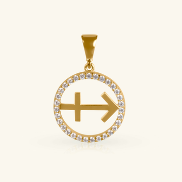 Sagittarius Pendant, Made in 14k solid gold