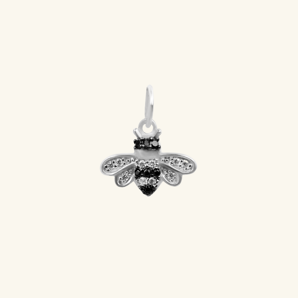 Bee Charm Pendant Sterling Silver, Handcrafted in 925 sterling silver