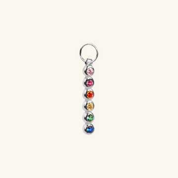 Rainbow Bezel Pendant Sterling Silver, Handcrafted in 925 sterling silver