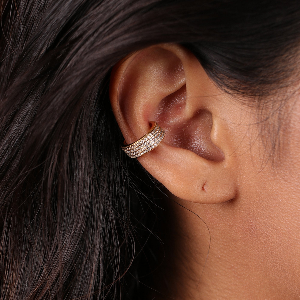 Pavé Boyfriend Cuff, Handcrafted in 925 sterling silver