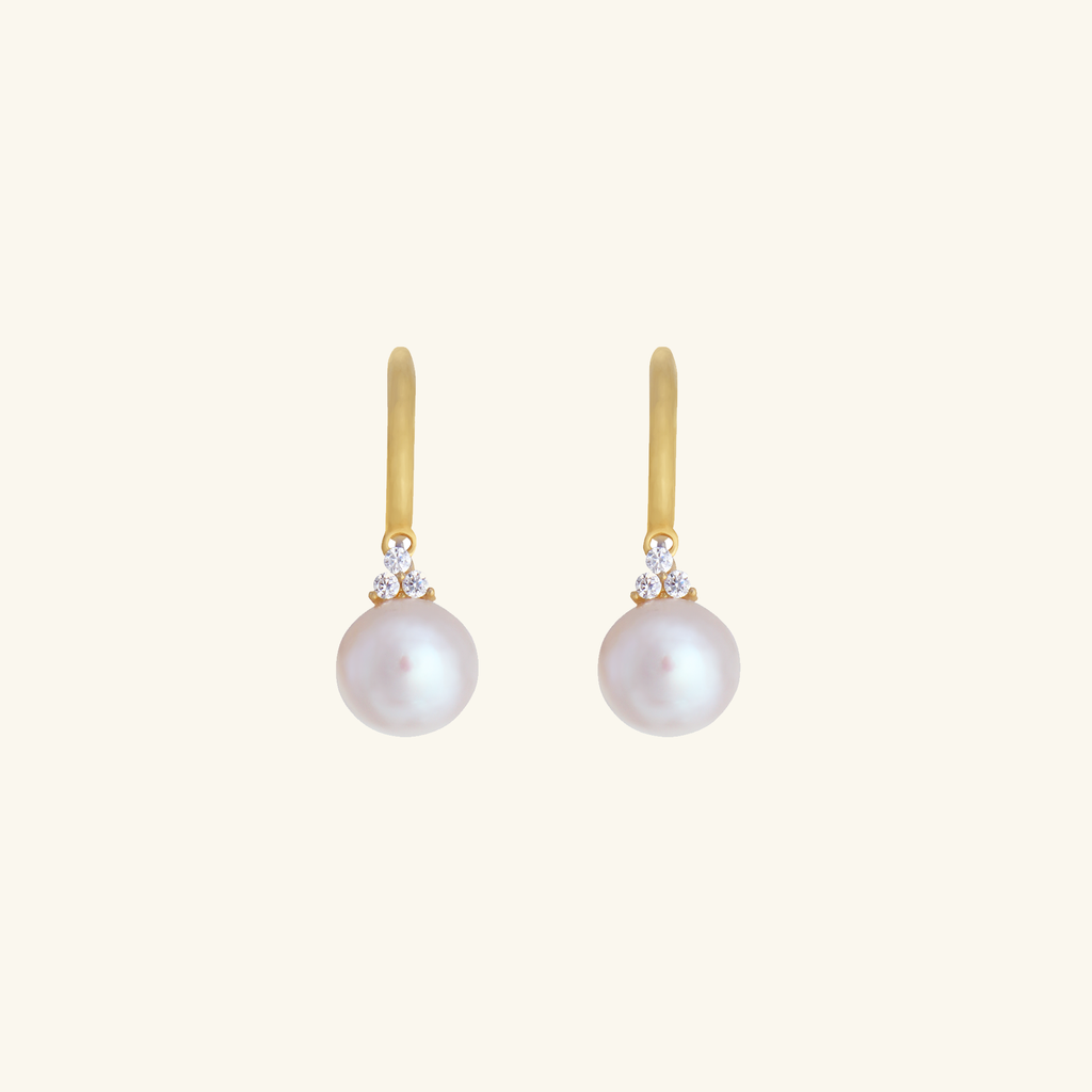 Pearl Drops, Made in 18k solid gold