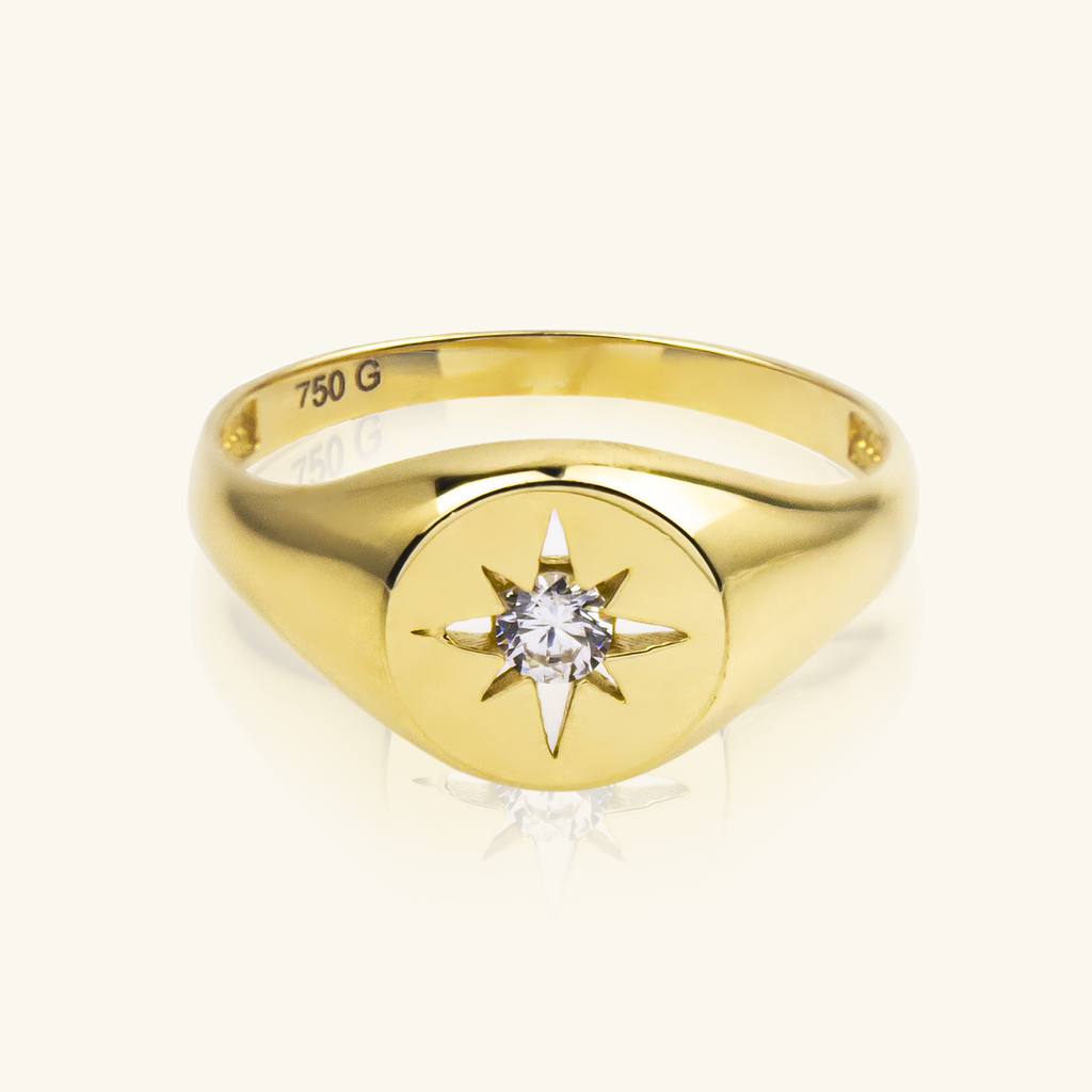 Northstar Signet, Made in 18k solid gold