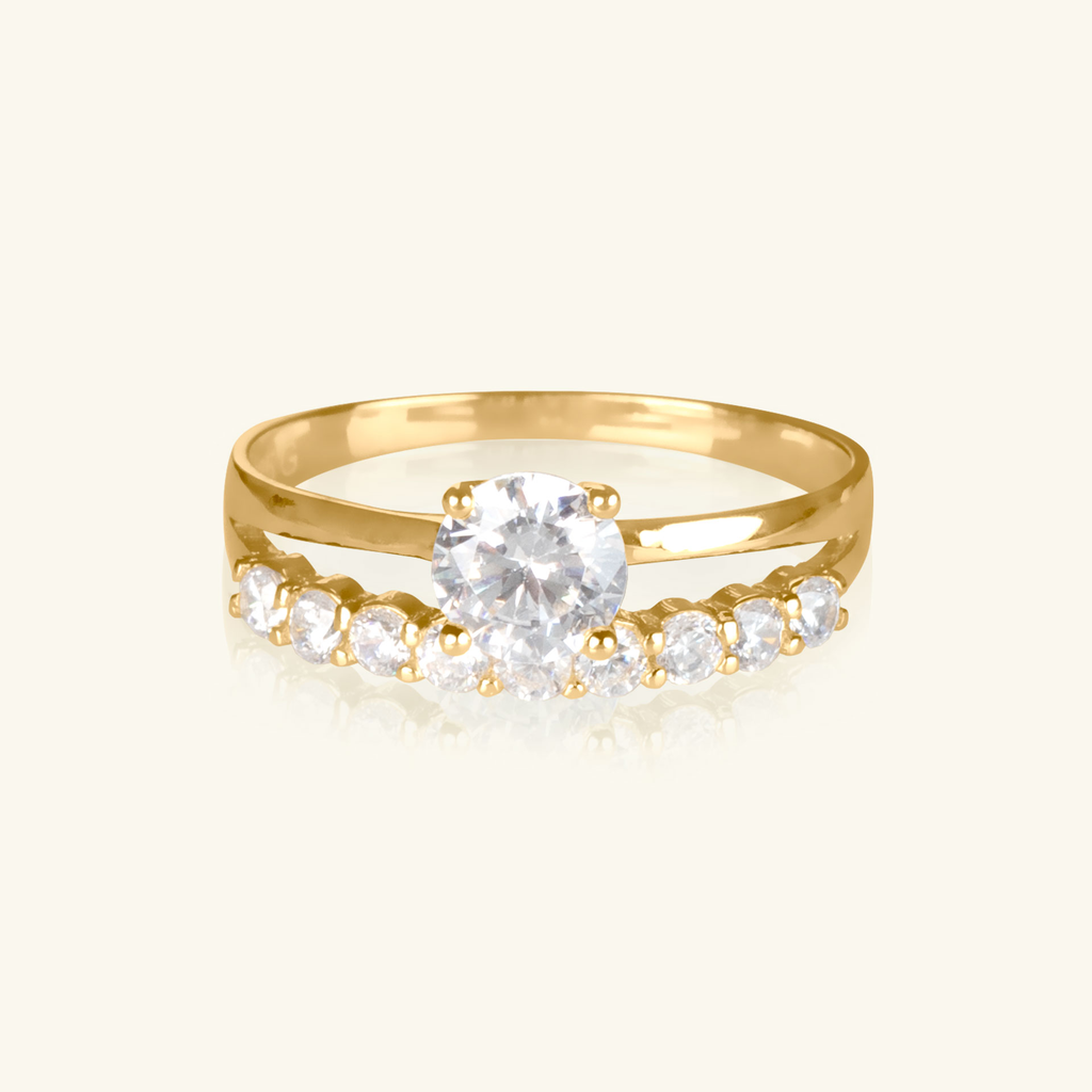 Promise Ring, Made in 14k solid gold