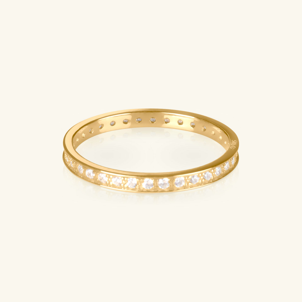 Essential Eternity Band. Made in 14k solid gold