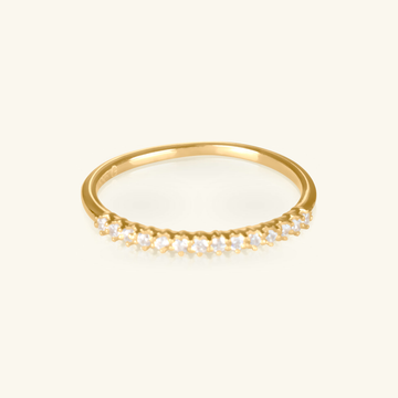 Half Eternity Band, Made in 14k solid gold