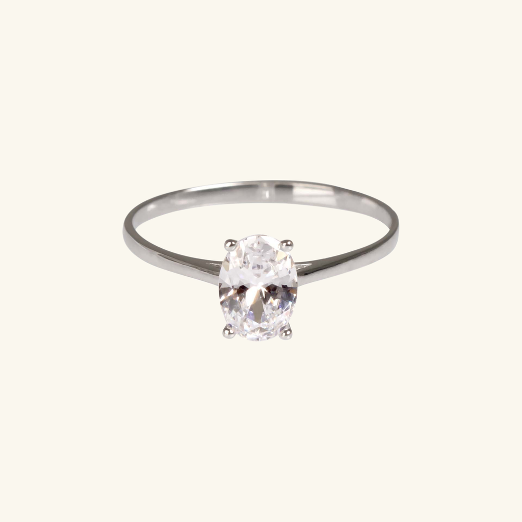 Lucerne Ring White Gold, Set in 14k solid gold