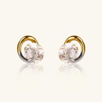 Floating Solitaire Studs, Made in solid 14k gold