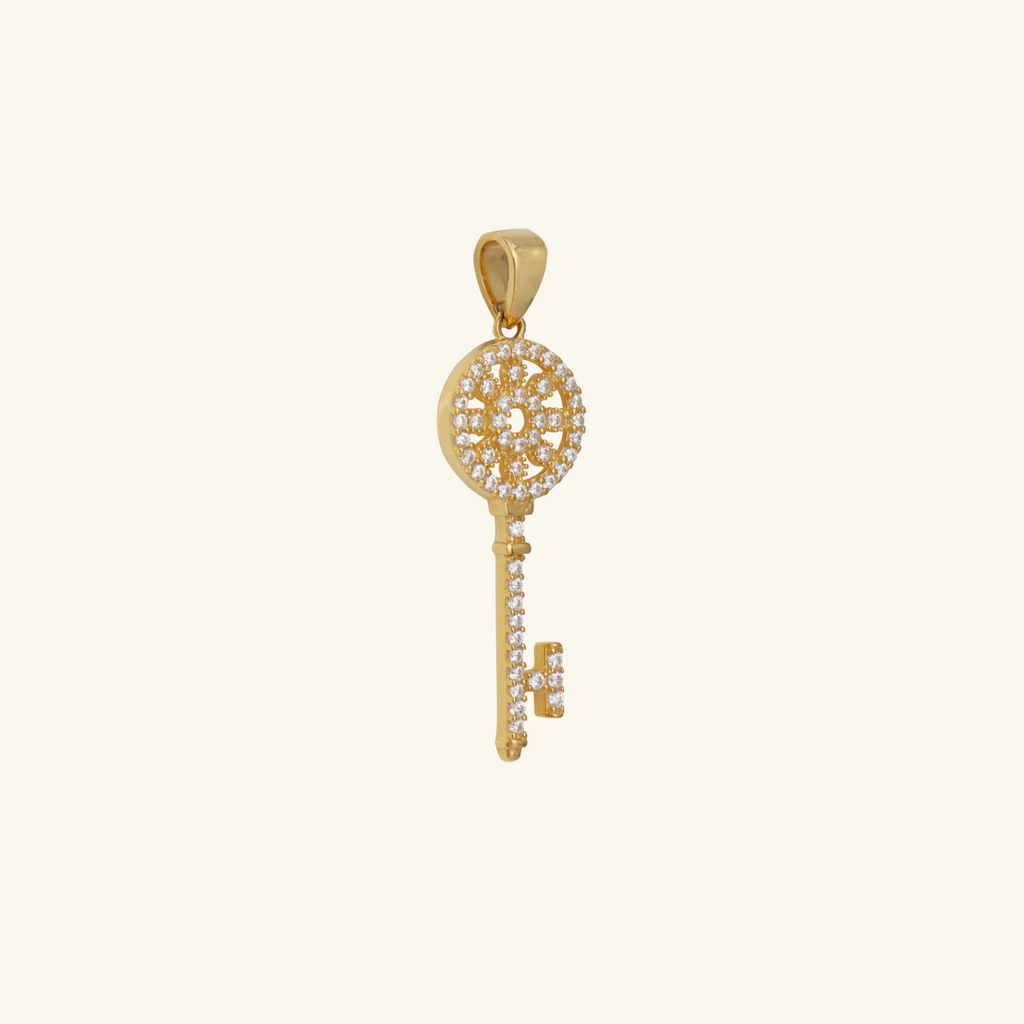 Key Pendant, Made in 18k yellow gold