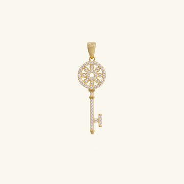 Key Pendant, Made in 18k yellow gold