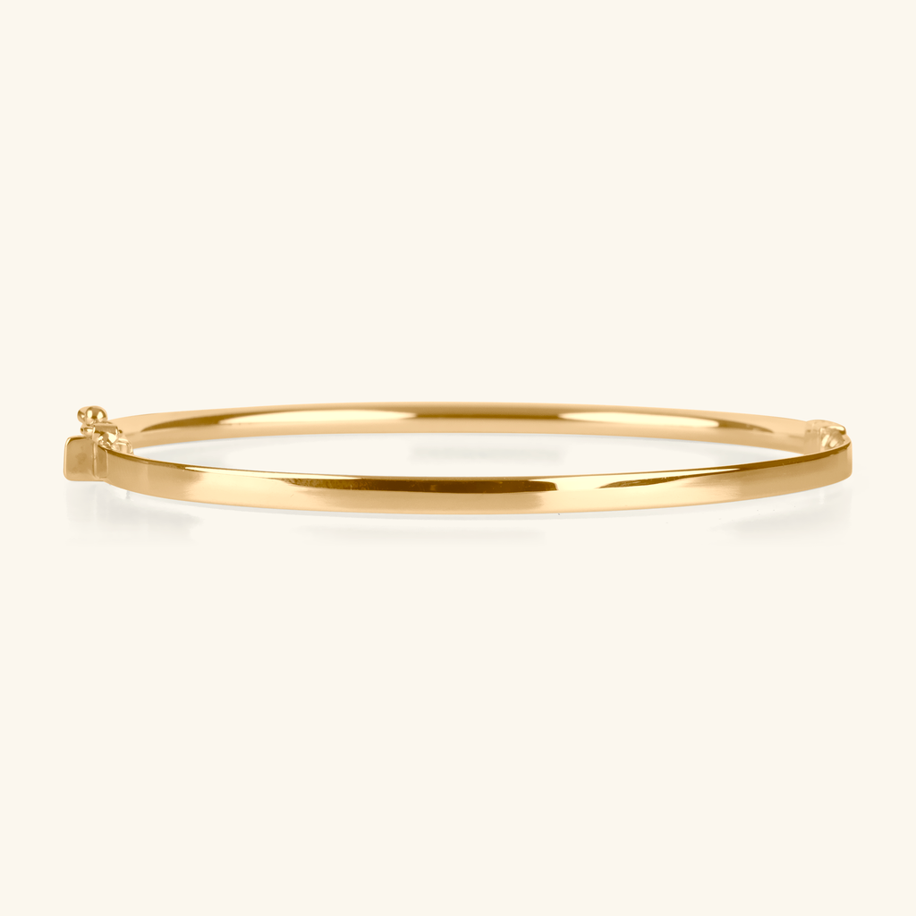 Gold Bangle, Made in 14k solid gold