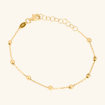 Sphere Chain Bracelet,Made in 14k Solid gold