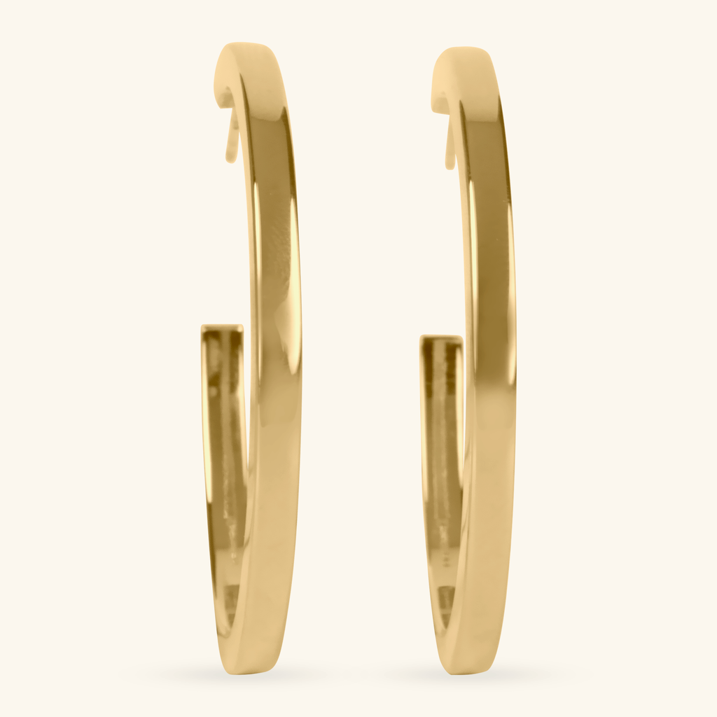 Big Hoops, Made in 14k hollowed gold