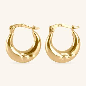 Boho Bold Hoops, Made in 14k hollowed gold