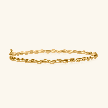 Rope Bangle, Made in 14k solid gold