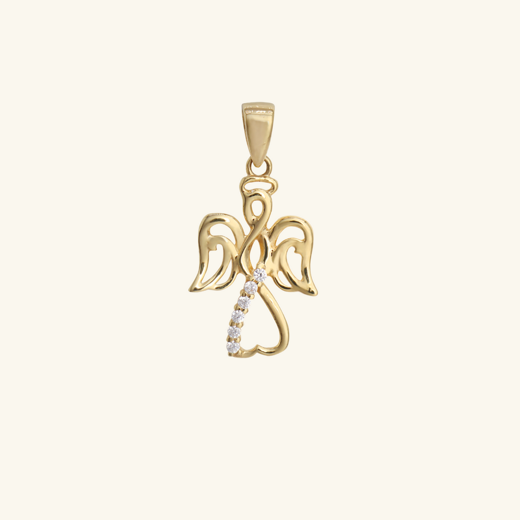 Angel Pendant, Made in 18k solid gold