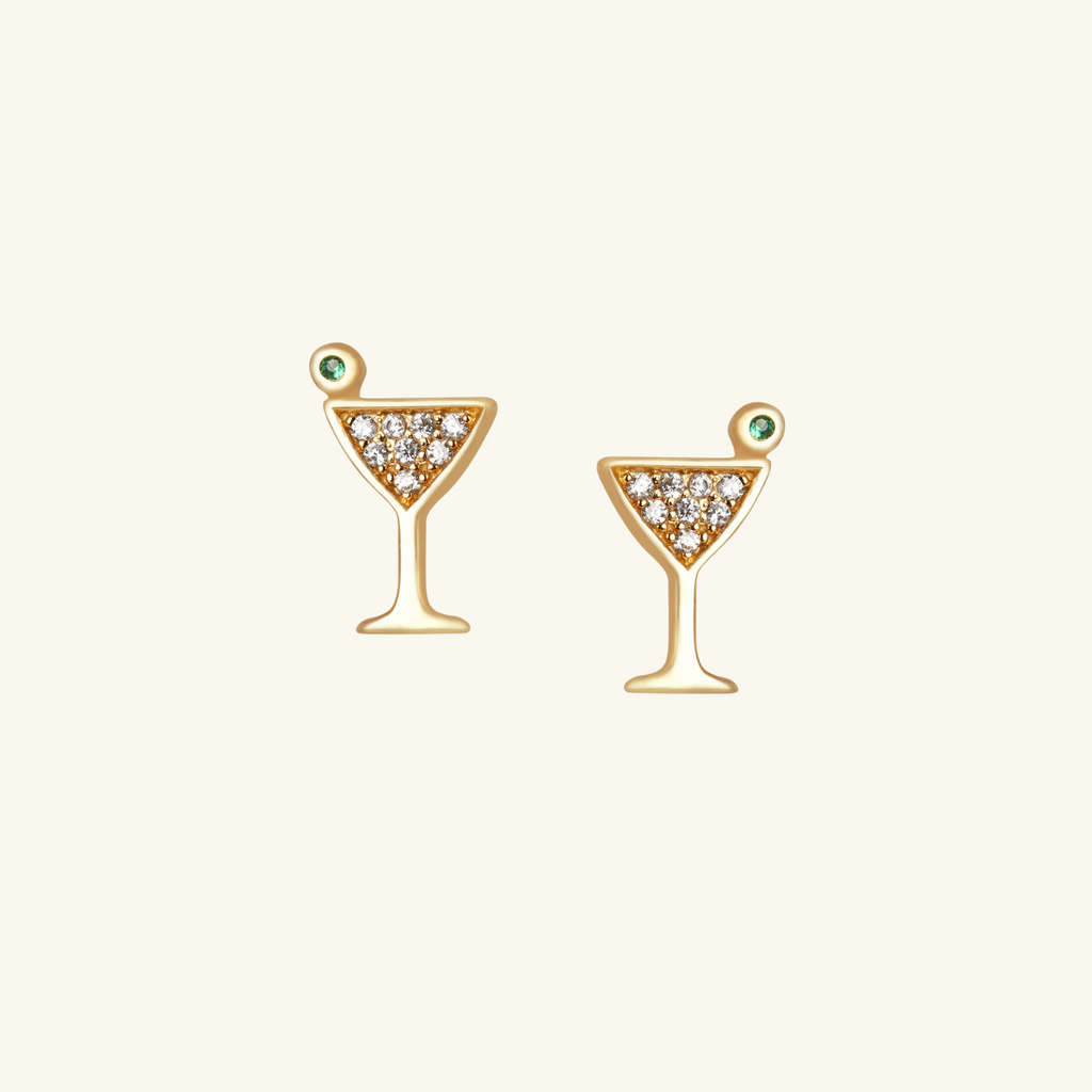 Martini Studs, Handcrafted in 925 sterling silver