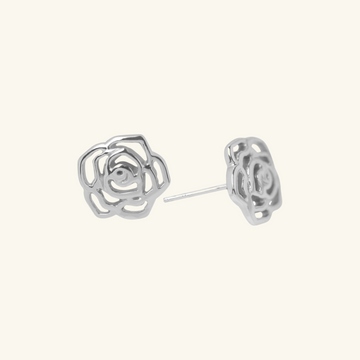 Rosette Studs, Handcrafted in 925 sterling silver