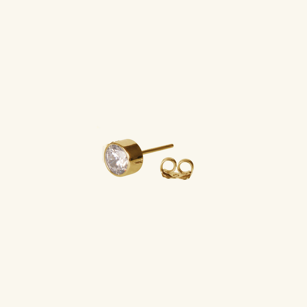 Single Mini Arden Stud,Made in 18k Solid Gold