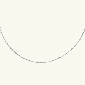 Bubble Chain Necklace Sterling Silver, Handcrafted in 925 sterling silver