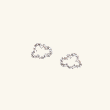 Cloud Studs Sterling Silver, Handcrafted in 925 sterling silver