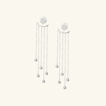 Crescent Moon Drops, Handcrafted in 925 sterling silver