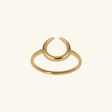 Crescent Horn Ring, Handcrafted in 925 sterling silver