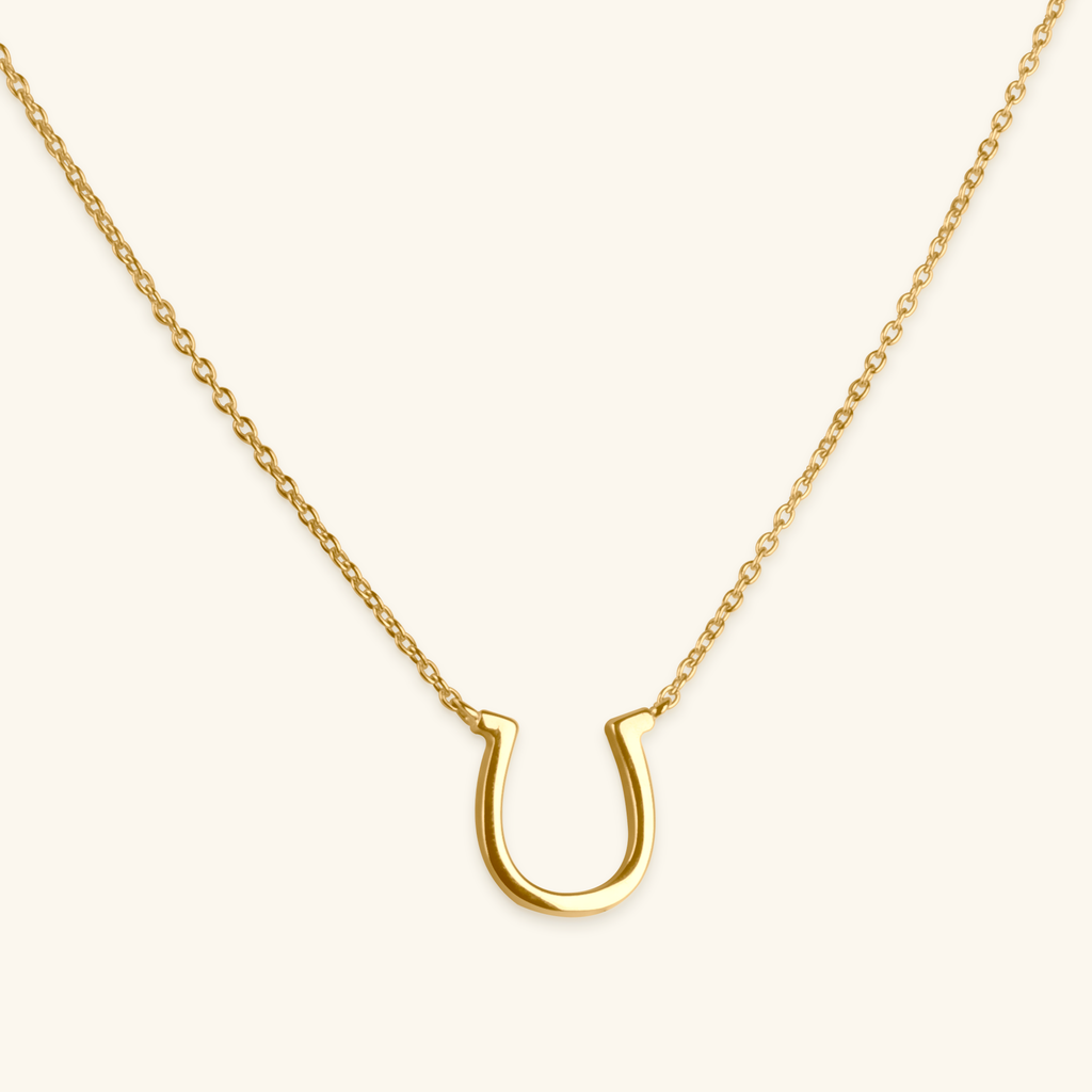 Horseshoe Necklace, Made in 14k solid gold