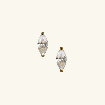 Marquise Studs, Handcrafted in 925 sterling silver