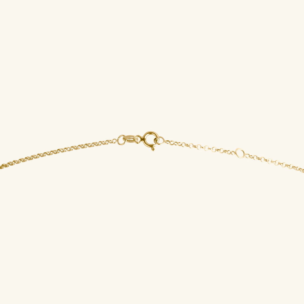 Pavé Mum Necklace,  Made in 14k solid gold