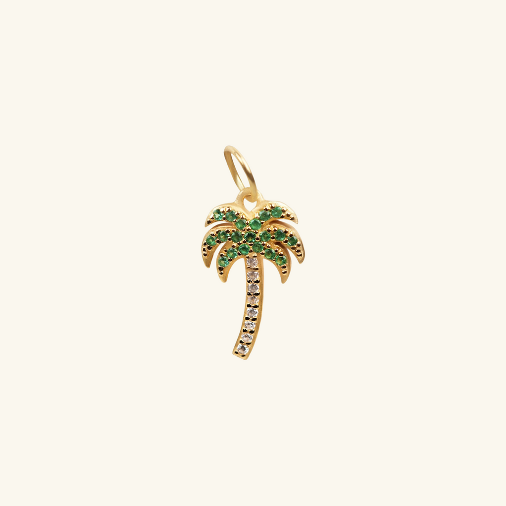 Palm Tree Pendant, Handcrafted in 925 sterling silver