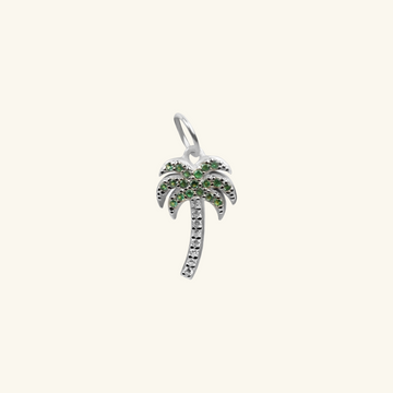Palm Tree Pendant Sterling Silver, Handcrafted in 925 sterling silver