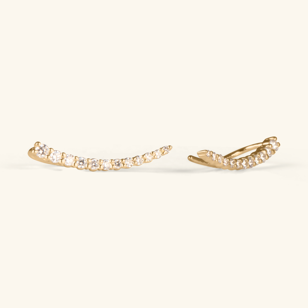 14k gold Pavé Diamond Climbers– Foundry Jewelry