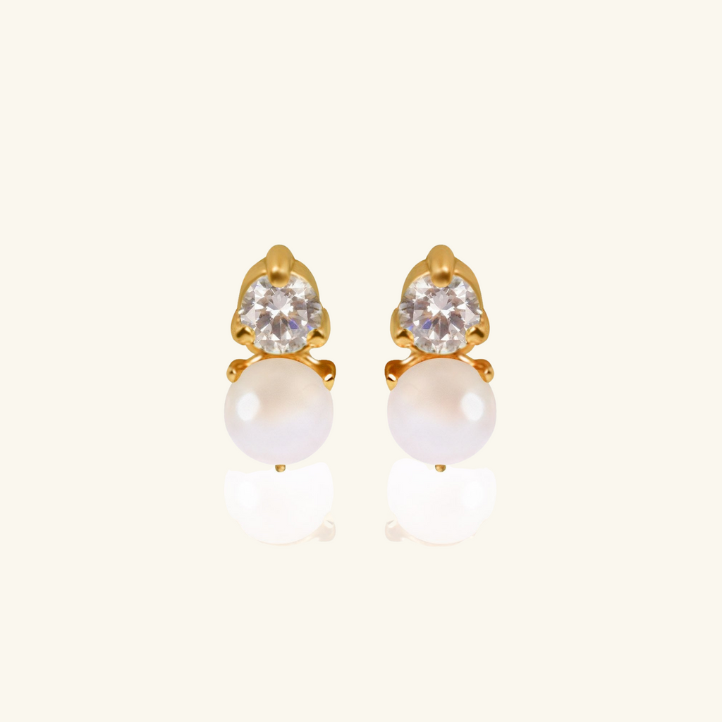 Mini Pearl Studs, Handcrafted in 925 sterling silver