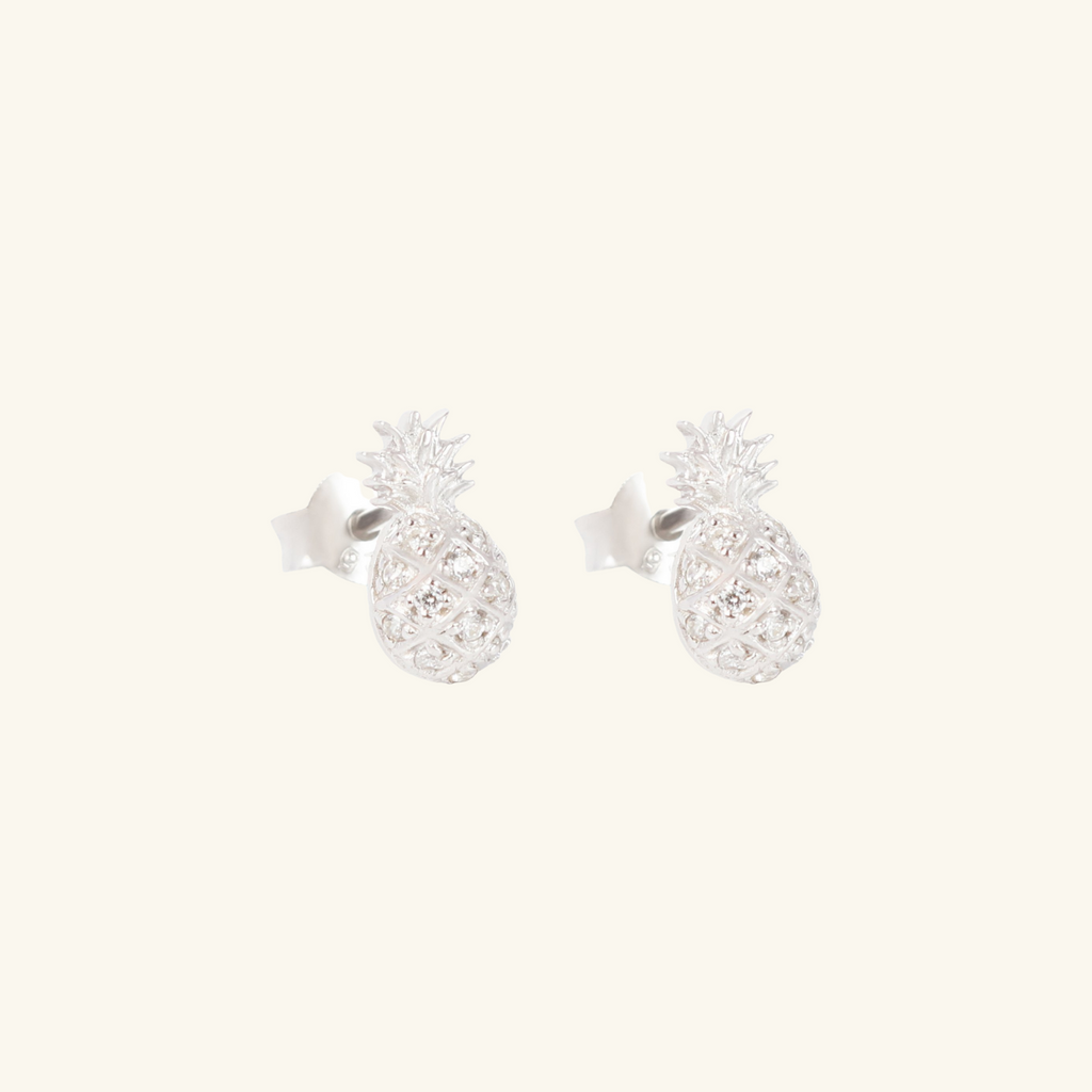 Piña Studs Sterling Silver, Handcrafted in 925 sterling silver