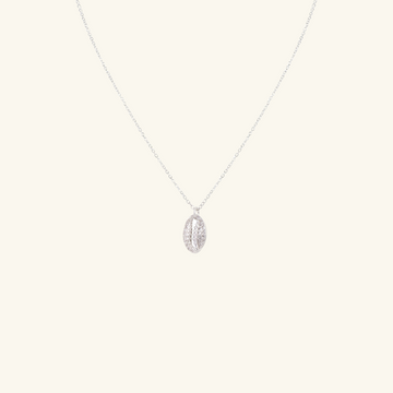 Pavé Plaia Necklace Sterling Silver, Handcrafted in 925 sterling silver