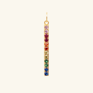 Rainbow Bar Pendant, Handcrafted in 925 sterling silver