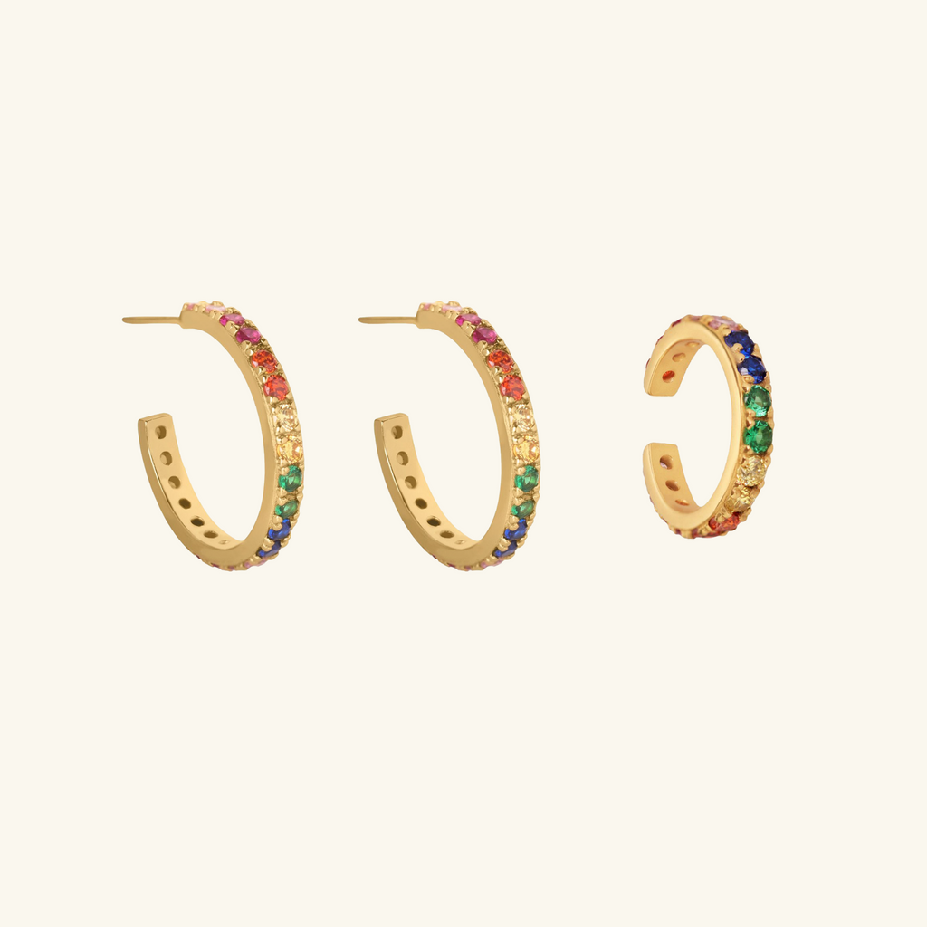 Rainbow Earrings Bundle, Handcrafted in 925 sterling silver